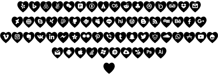 love social media font插图1