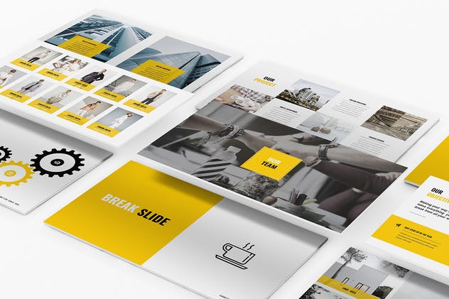 工程施工企业介绍PPT模板素材 Construction Powerpoint Template插图(4)