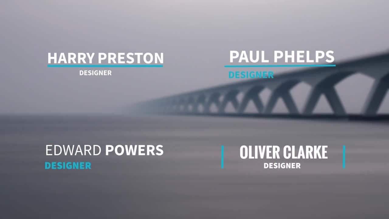 8个简洁字幕条动画素材库精选AE模板