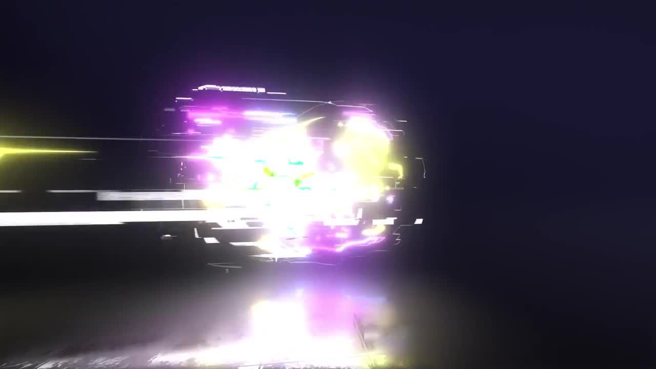 快速的时尚文字动画Glitch徽标素材库精选AE模板