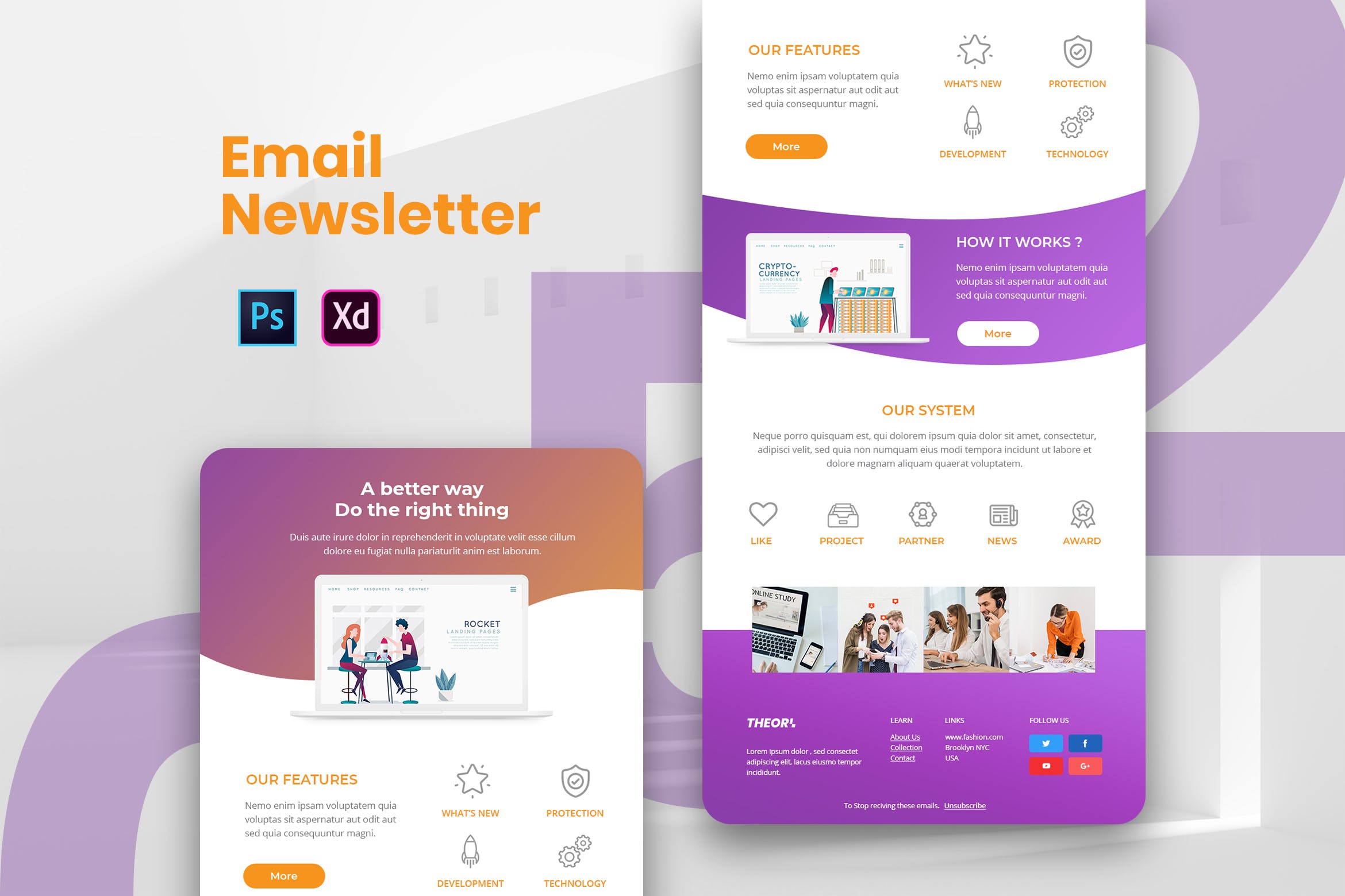 企业宣传推广电子邮件营销EDM邮件模板素材库精选 Business Email Newsletter插图