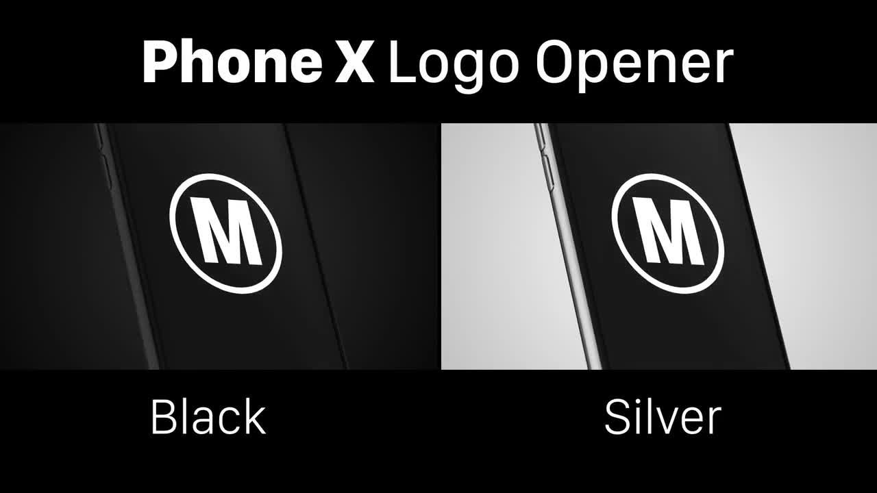 手机X徽标显示素材库精选AE模板