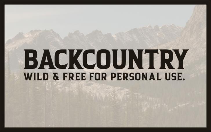 Backcountry font插图 Backcountry font插图