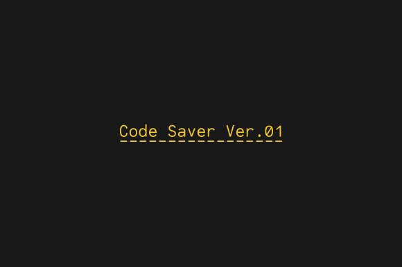 Code Saver Font插图