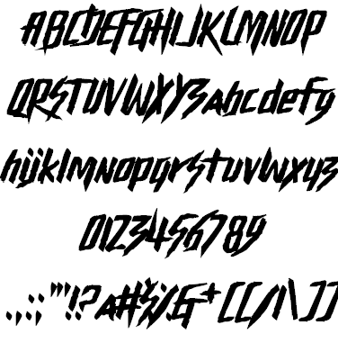 Misery Gymnast font插图1 Misery Gymnast font插图1