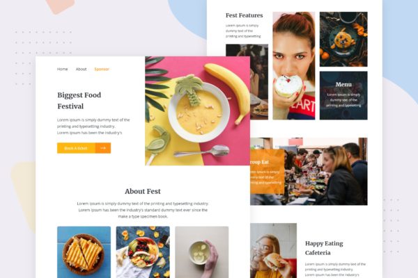 美食节活动宣传推广EDM邮件模板素材库精选 Food Festival – Email Newsletter