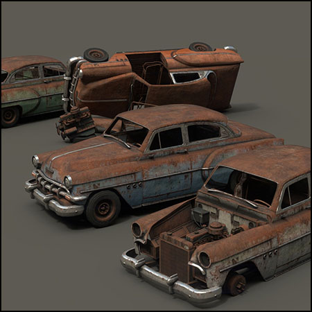 破旧的汽车轿车素材之家精选3D模型
