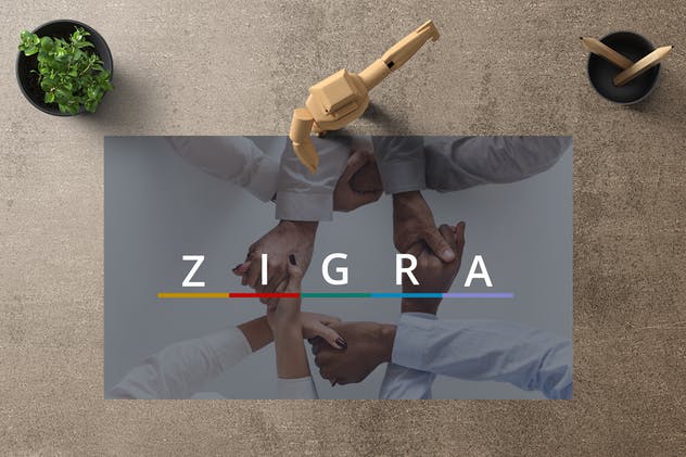 创意项目计划书演示PPT幻灯片模板 ZIGRA Powerpoint Template插图(1)