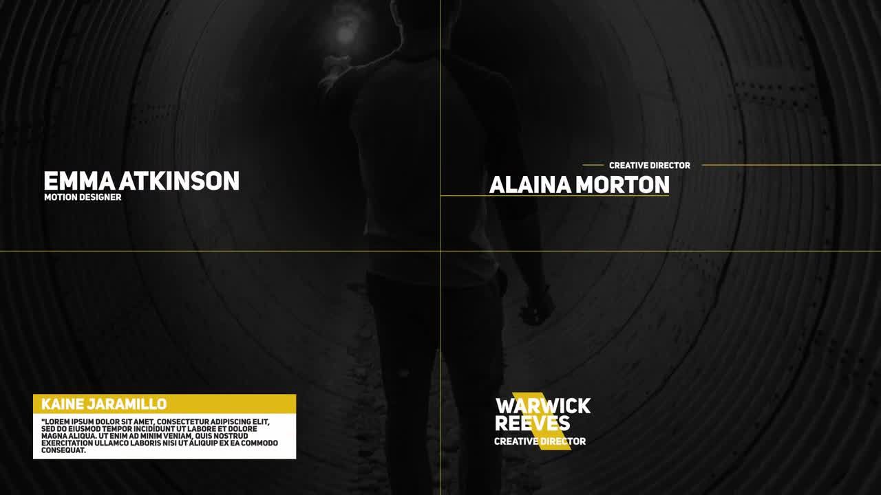 8个下三分之一电影标题素材库精选AE模板