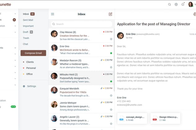 Bootstrap 4框架网站后台HTML模板素材库精选 Brunette – Bootstrap 4 Admin & Powerful UI Kit插图(8)