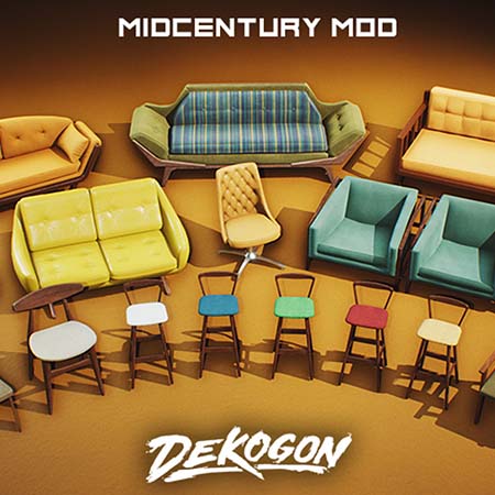 凳子椅子沙发Obj，Fbx和Textures格式素材之家精选3D模型