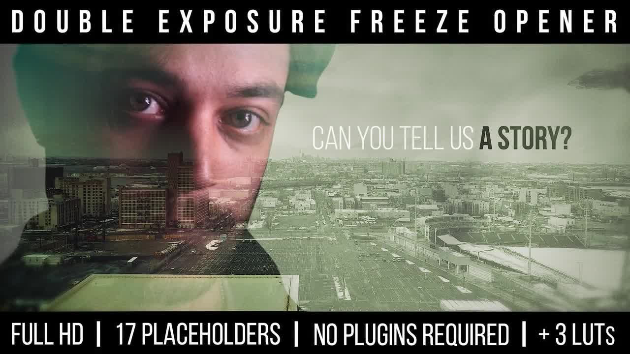 令人惊叹的双曝光冷冻转场素材库精选pr模板