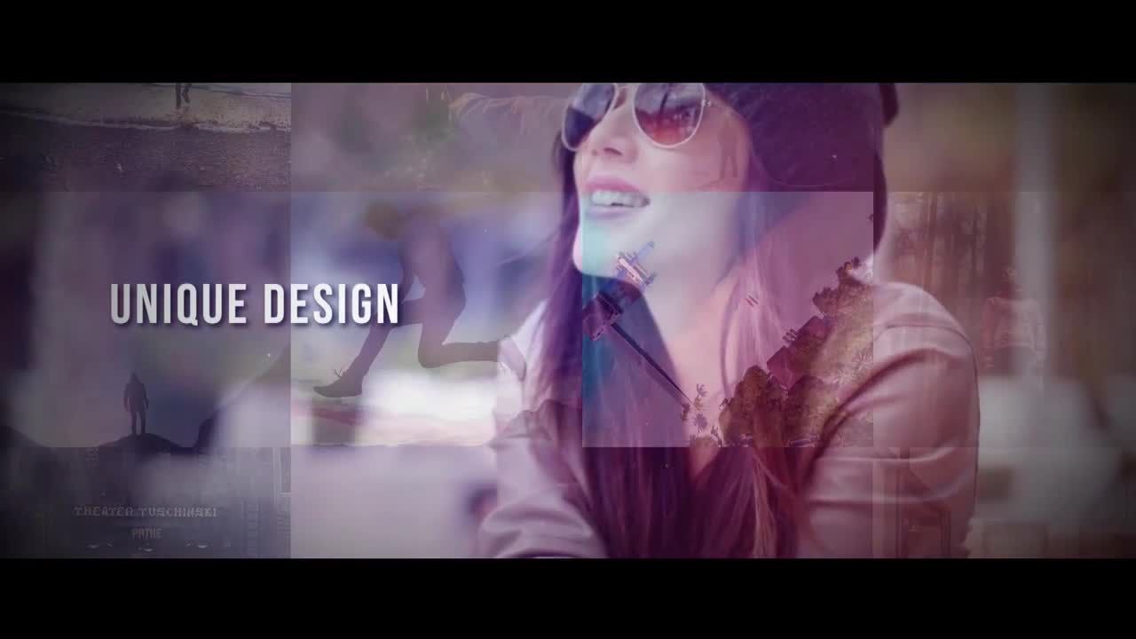 马赛克效果幻灯片素材库精选PR模板