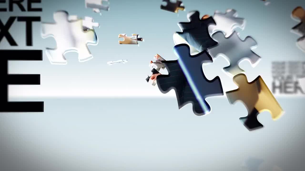 企业拼图素材库精选AE模板