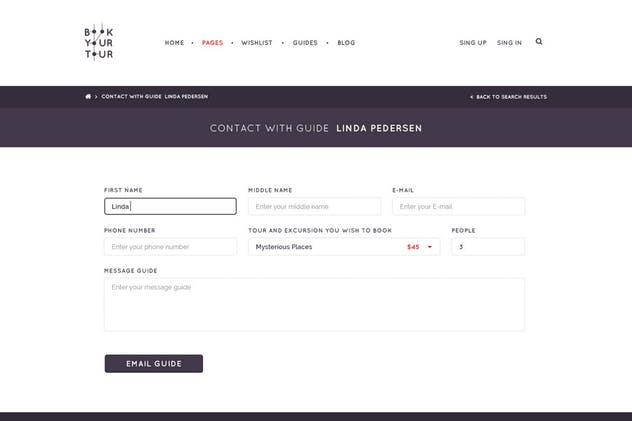 旅游代理公司旅游服务网站PSD模板素材库精选 Book Your Tour – Excursion Community PSD Template插图(10)