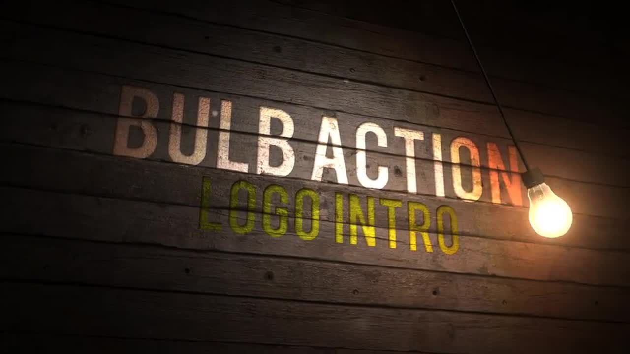 灯泡动作徽标简介素材库精选AE模板