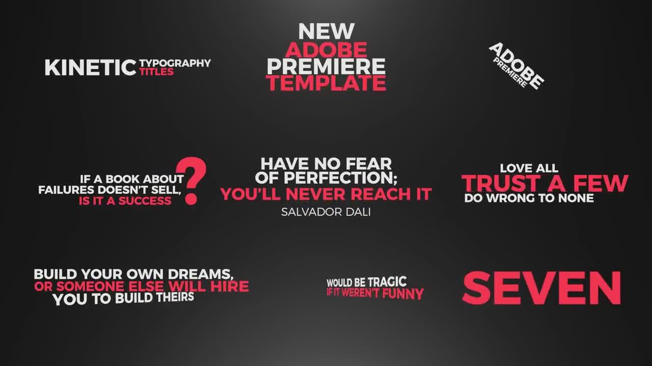 时尚干净简单的印刷排版标题素材库推荐PR模板