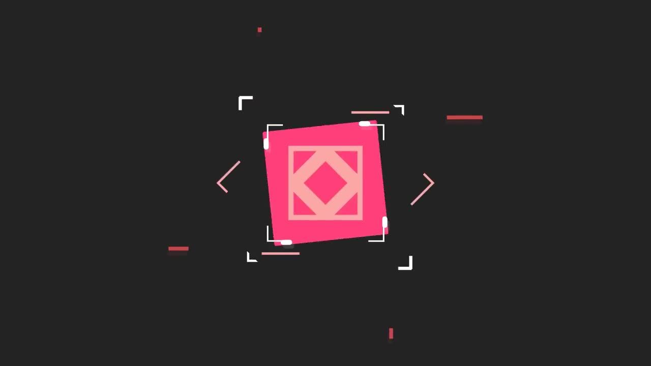 现代公司方形徽标显示素材库推荐PR模板