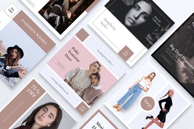 新媒体社交媒体促销广告模板素材库精选 QUEEN Social Media Post插图(1)