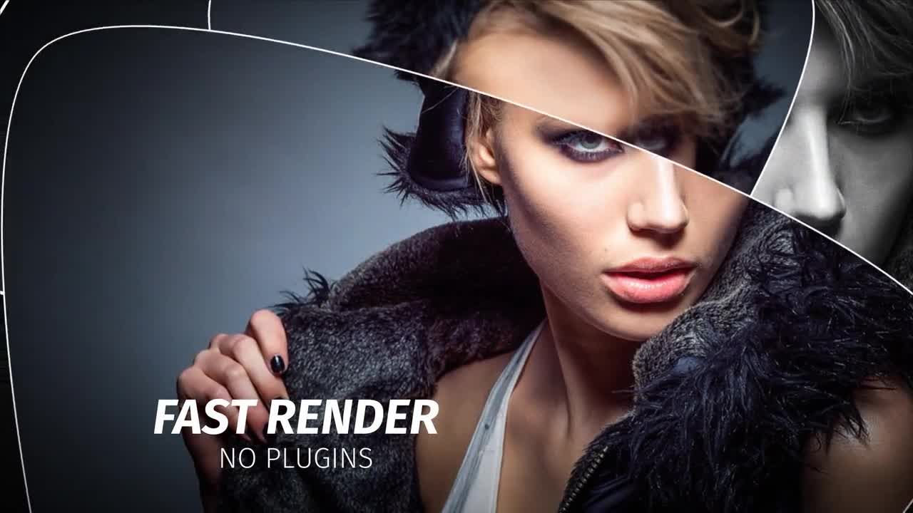 三角形照片幻灯片素材库精选AE模板