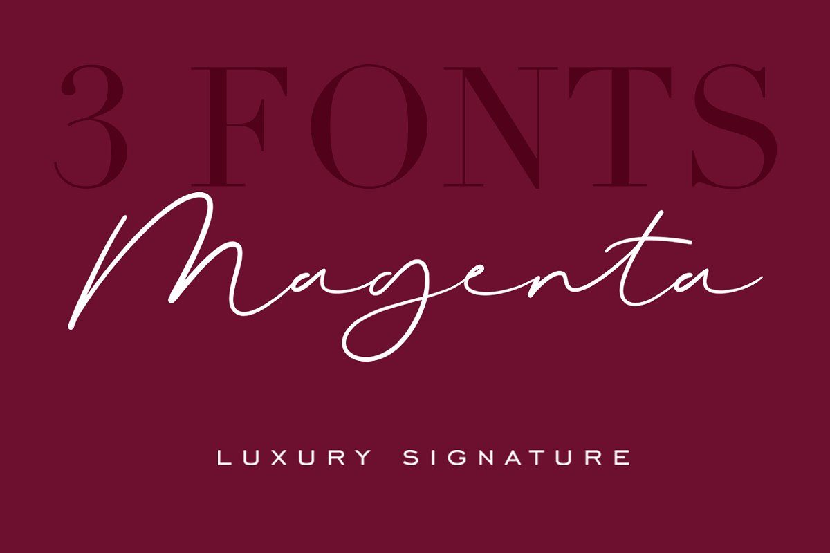 Magenta – 3 Luxury Signature Font素材之家精选英文字体