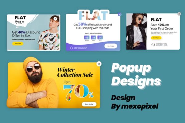 网店商城品牌促销素材库精选广告模板合集 Popup Sales Design Promotion Online Business