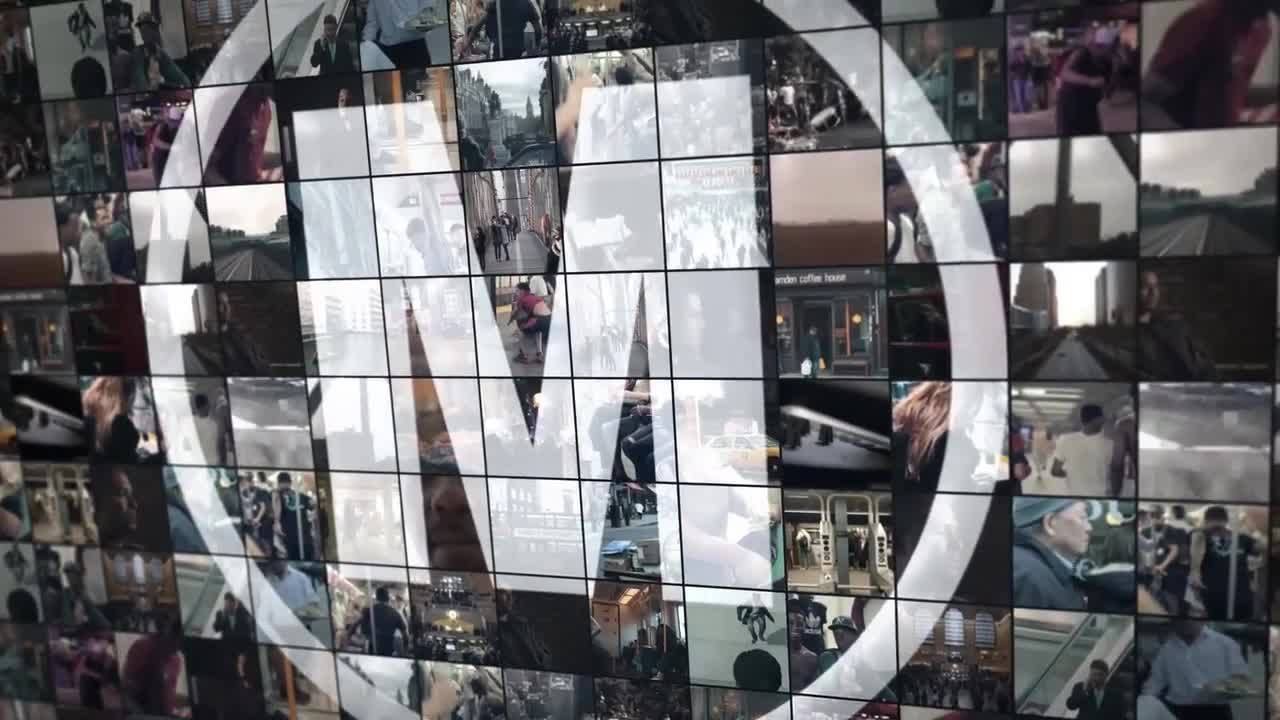 独特创意的视频墙徽标素材库精选AE模板