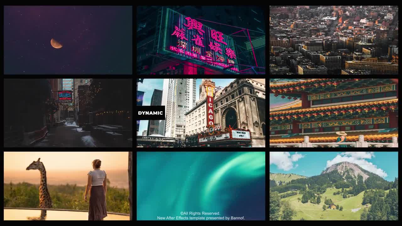 现代时尚动态多图视频展示片头素材库精选AE模板