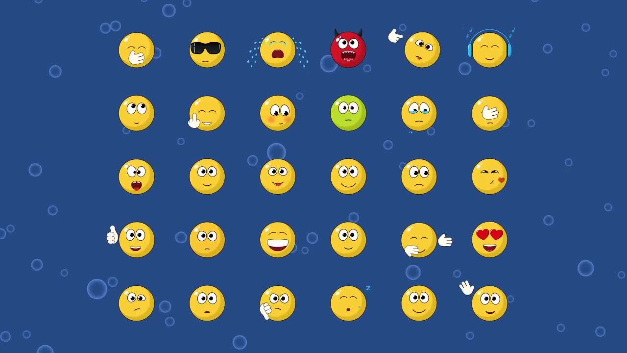 30动画表情符号素材库精选AE模板