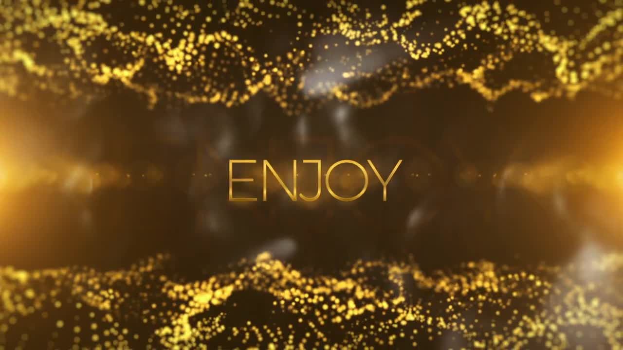 10个奢侈金色粒子效果文本动画素材库精选AE模板