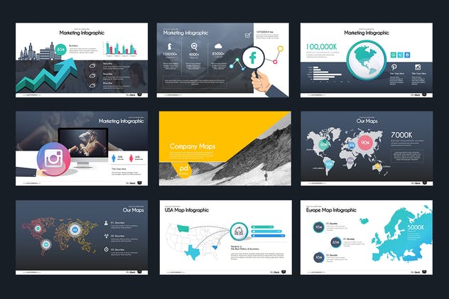 企业商业组织介绍PPT演示模板套装 Pitch Deck Powerpoint Presentation插图(7)