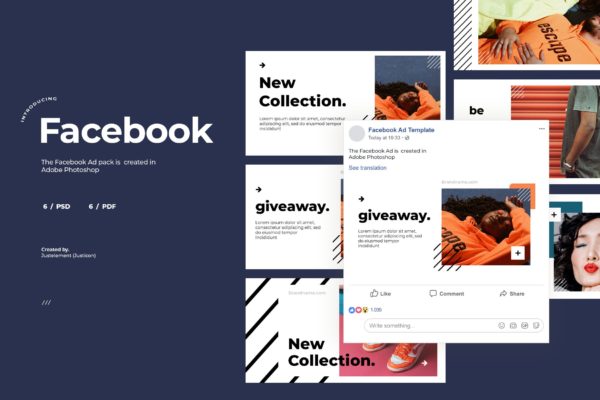 品牌推广Facebook社交广告设计模板素材库精选v7 Facebook Ad Template Vol.7