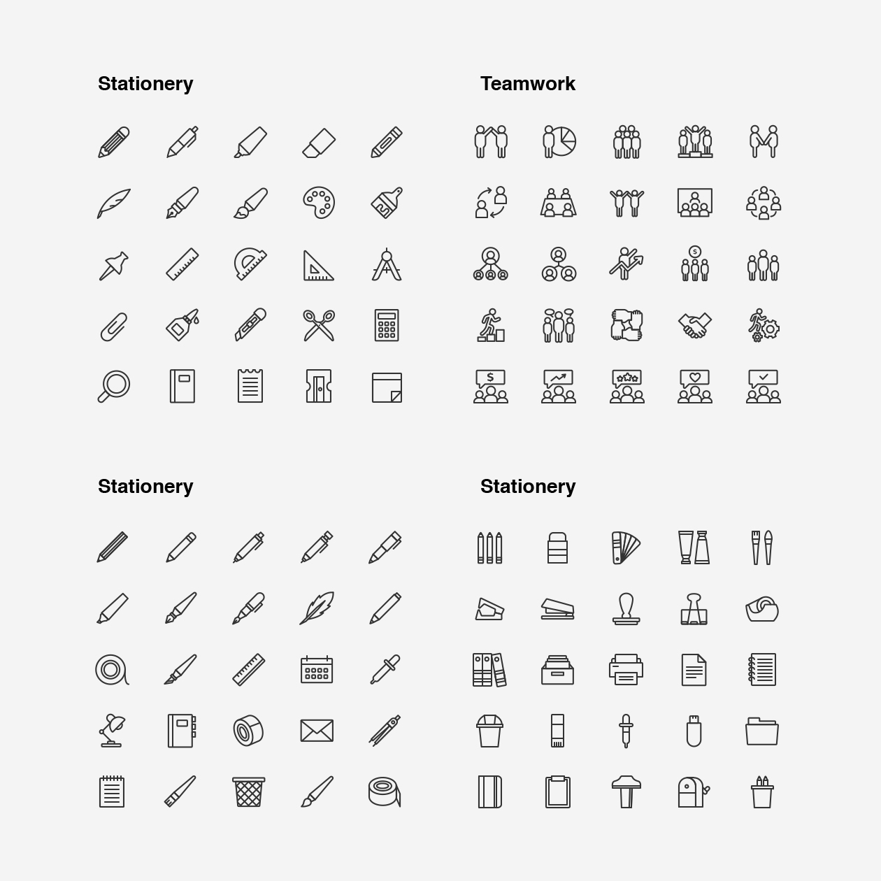 2120枚网站&APP设计师必备的矢量线性素材库精选图标集 Ultimate Icons Growing Pack插图(8)