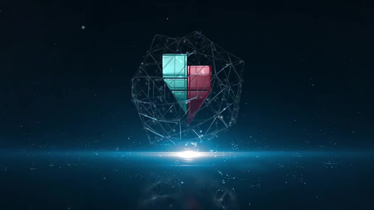 神秘科幻粒子光线描边logo动画素材库精选AE模板