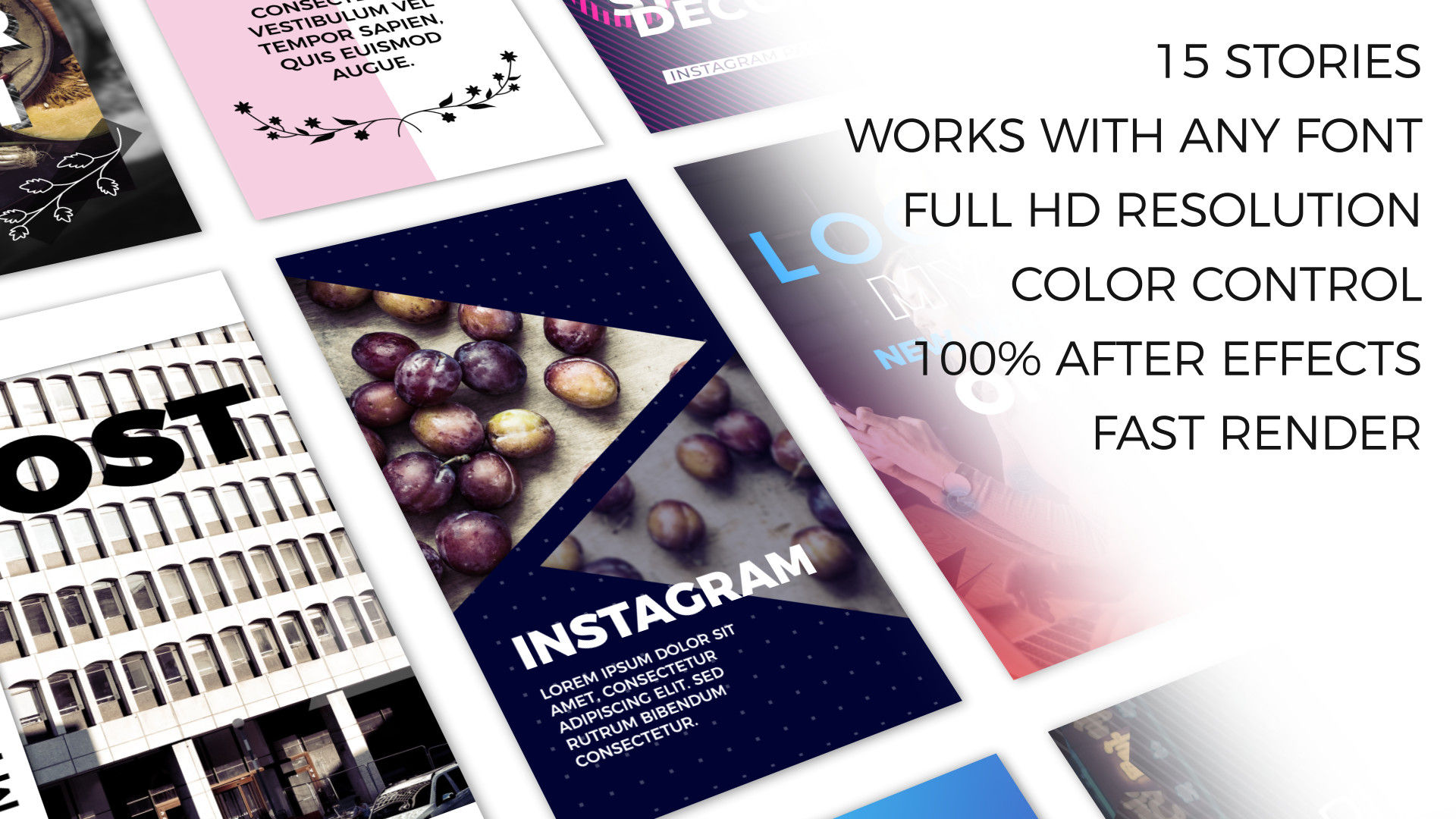 竖屏标题文本动画素材库精选AE模板