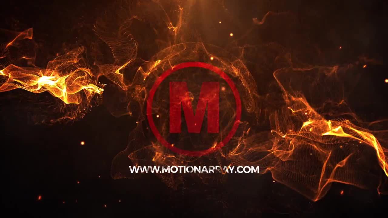 爆炸性能量火焰徽标素材库精选AE模板