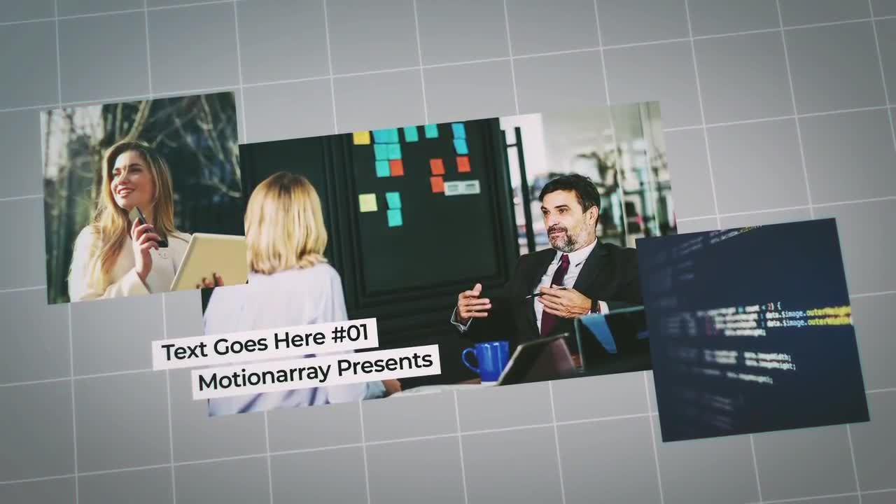 业务时间表幻灯片素材库精选AE模板