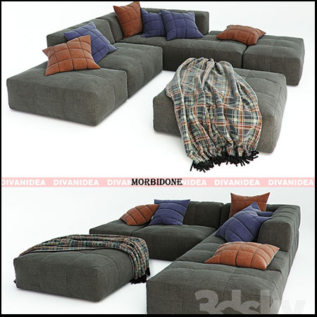 Divanidea MORBIDONE布艺沙发素材之家精选3D模型