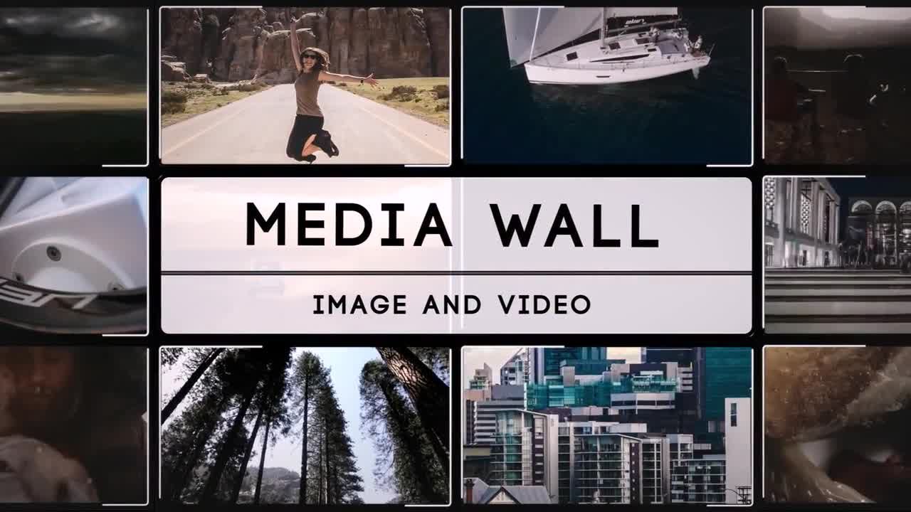 运动视频墙开场白素材库精选AE模板