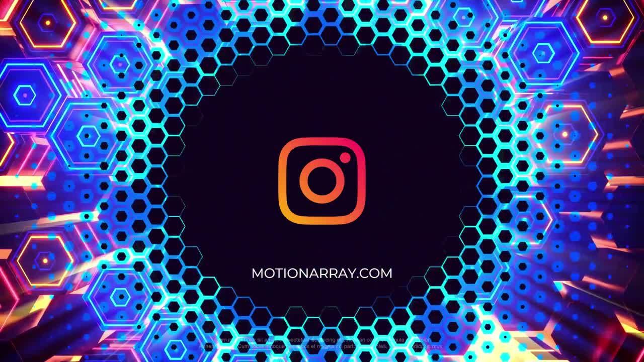 令人惊叹的广告六边形徽标显示素材库推荐Pr模板