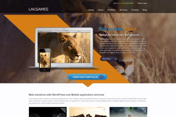 Laksamee洁独特的投资网站/企业网站模板素材库精选 Laksamee PSD Template