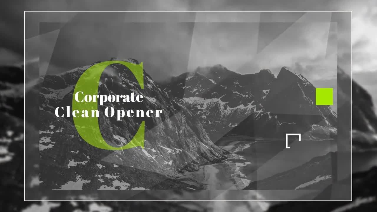 简单清晰创意的动态开场白素材库精选AE模板