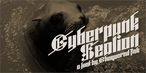 Cyberpunk Sealion font素材之家精选英文字体