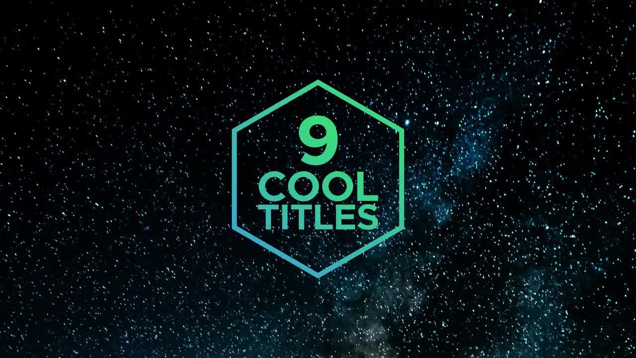 9个全屏标题创意动画素材库精选AE模板