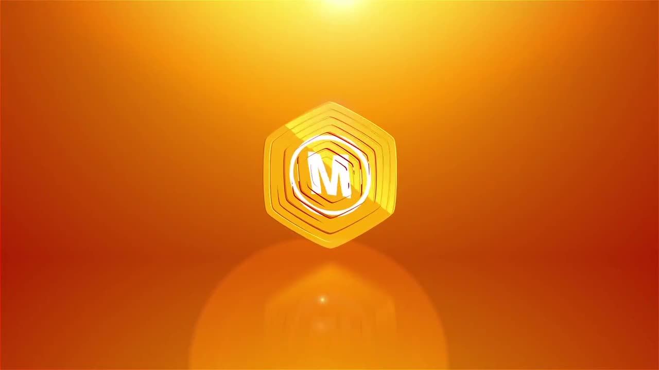 旋转形状图层和微妙的镜头光晕AE图标模板