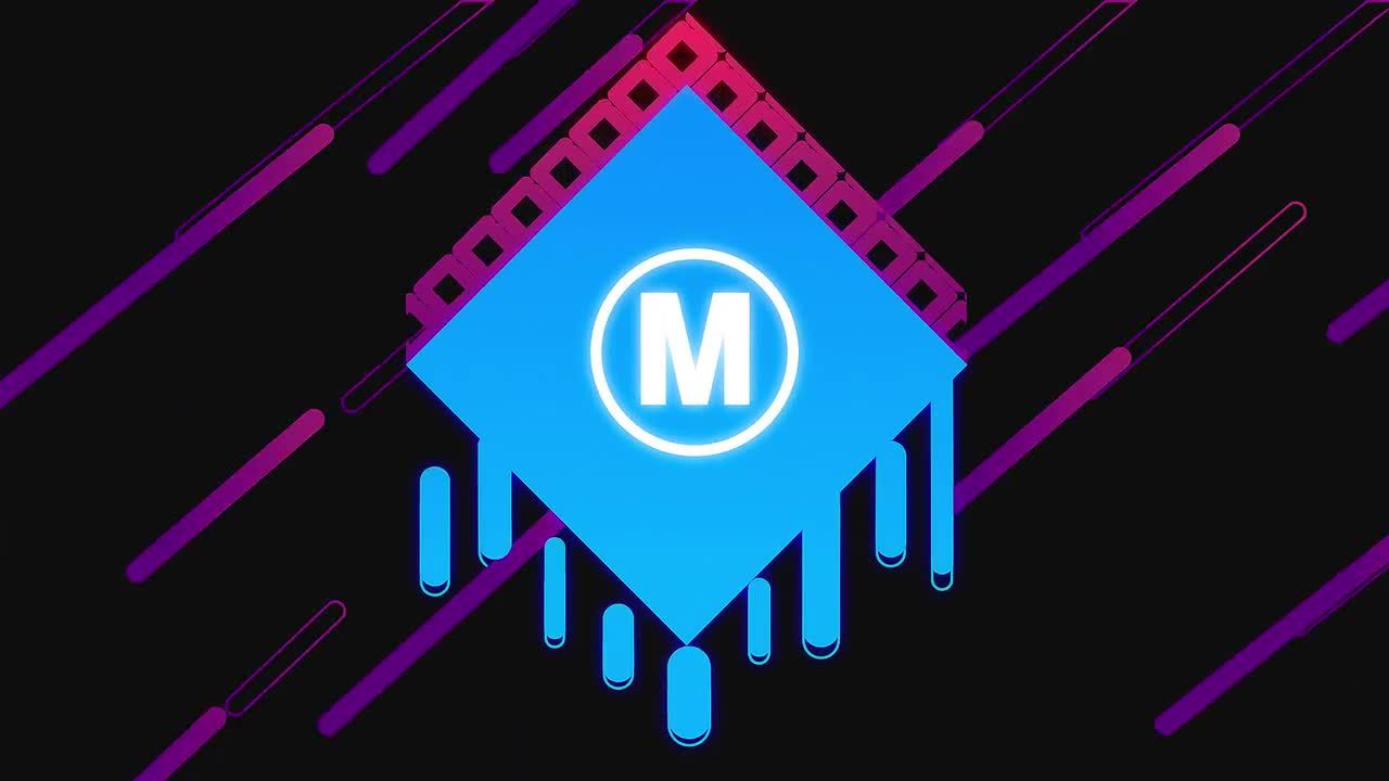 干净多彩的时尚现代标志素材库精选AE模板