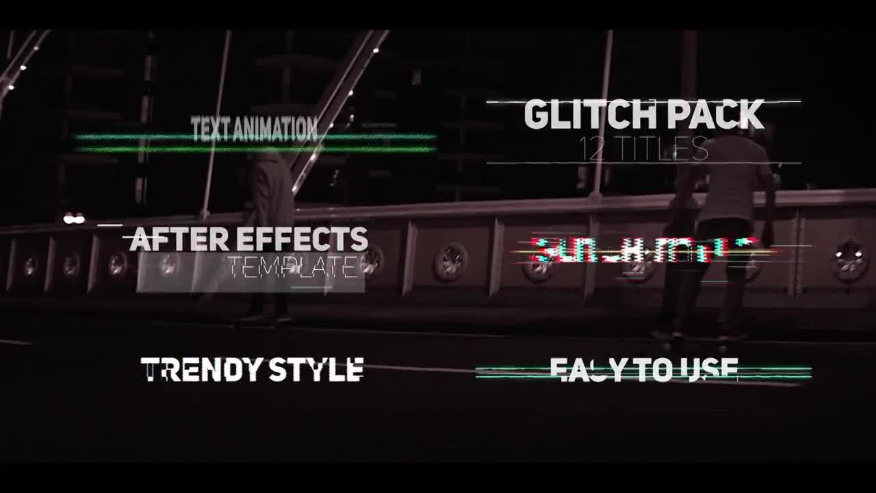 12个超现代小故障标题包素材库精选AE模板