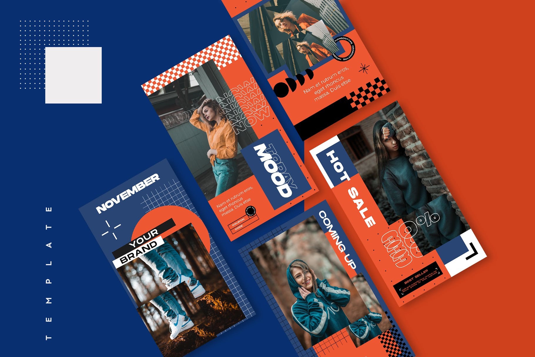 女装时尚服装Instagram社交品牌故事推广设计素材 Instagram Story Template插图(3)