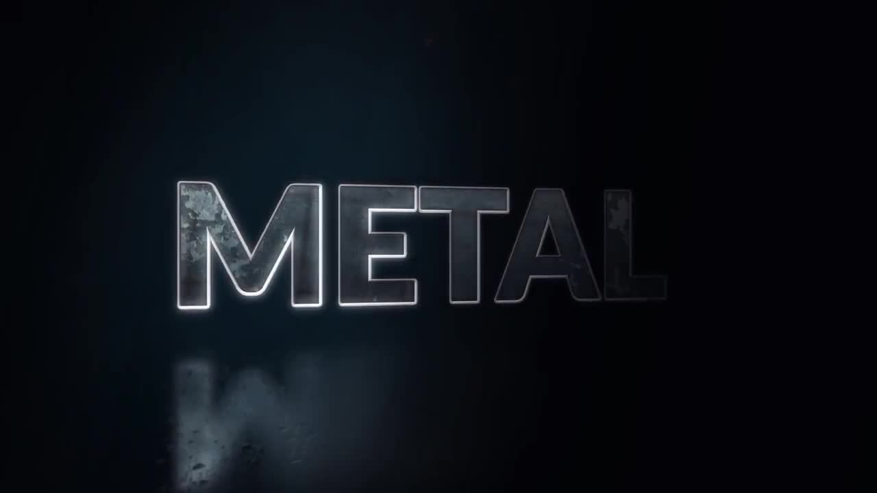 深色金属徽标显示素材库精选AE模板