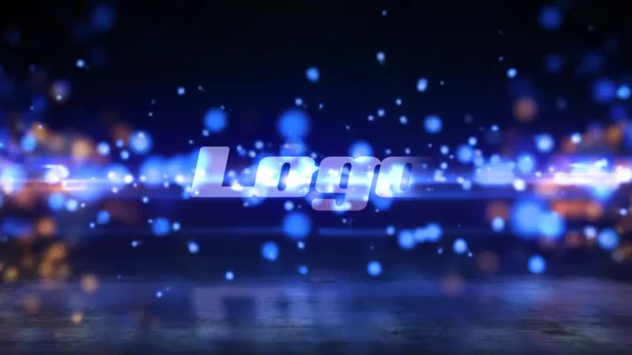 暗粒子标志动画素材库精选AE模板